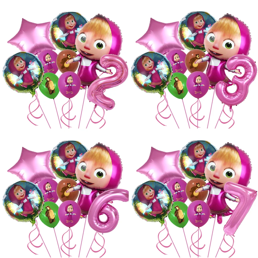 

Воздушные шары в виде мультяшного медведя, украшение для дня рождения, 32 дюйма, набор воздушных шаров в виде цифр, шары из фольги для будущей мамы, товары для вечеринки