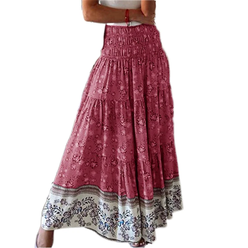 Floral Print Pleated Beach Maxi Skirt Women Elastic High Waist Skirts Summer 2022 Female Large Hem Long Skirts for Women Spring
Floral Print Pleated Beach Maxi Skirt Women Elastic High Waist Skirts Summer 2022 Female Large Hem Long Skirts for Women Spring