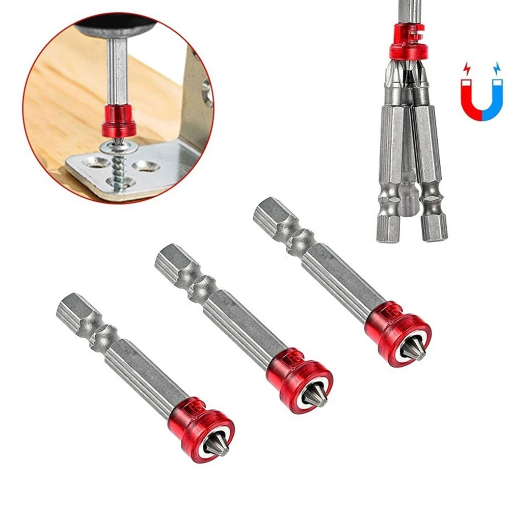 3 Pcs Magnetic Screwdriver Bit Single Head 1/4 Hex Shank 50mm Cross Electric Screw Nut Removal Tools Power Drill Accessories
3 Pcs Magnetic Screwdriver Bit Single Head 1/4 Hex Shank 50mm Cross Electric Screw Nut Removal Tools Power Drill Accessories