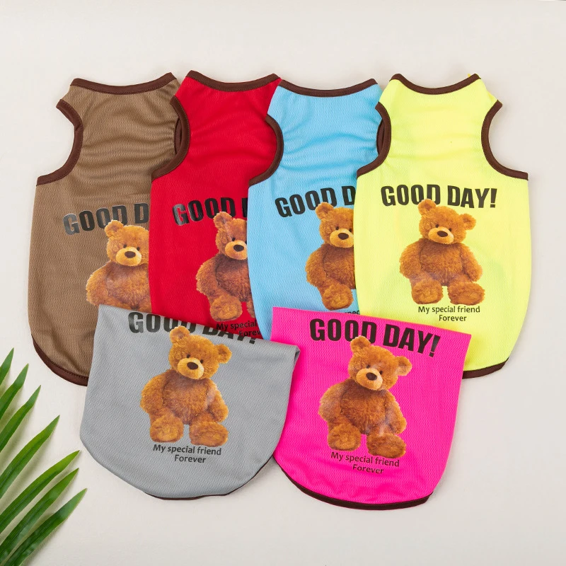Pet Clothes Small Medium Dog French Bulldog Cat Teddy Bear Print Dog Shirts Spring And Summer Sunscreen Cool Dog Vest T-shirt
Pet Clothes Small Medium Dog French Bulldog Cat Teddy Bear Print Dog Shirts Spring And Summer Sunscreen Cool Dog Vest T-shirt
