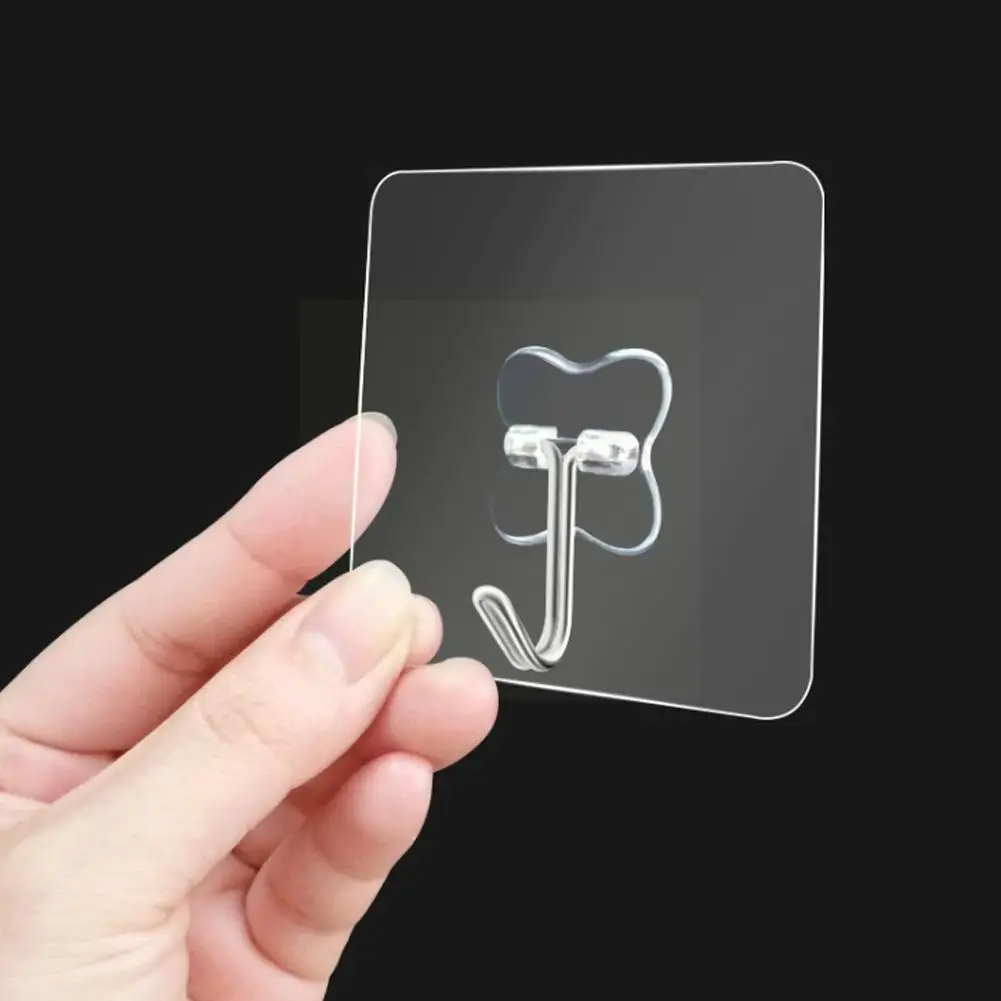 Wall Hooks Bathroom Transparent Waterproof Oilproof Self Adhesive Hooks Reusable Seamless Hanging Hook For Kitchen H6B8
Wall Hooks Bathroom Transparent Waterproof Oilproof Self Adhesive Hooks Reusable Seamless Hanging Hook For Kitchen H6B8