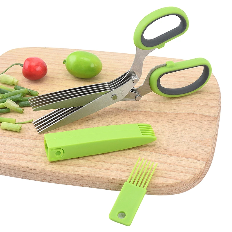 5 Layers Kitchen Scissors Stainless Steel Minced Scallion Shredded Herb Rosemary Chopped Cutter Tool Cut Green Onion Vegetables
5 Layers Kitchen Scissors Stainless Steel Minced Scallion Shredded Herb Rosemary Chopped Cutter Tool Cut Green Onion Vegetables
