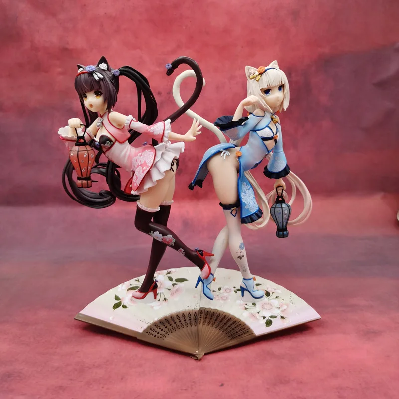 

Alphamax Pretty Catgirl Paradise Chocolate Vanilla Cheongsam DX Bonus Lantern Anime Figure Model Boxed Model Doll Toys