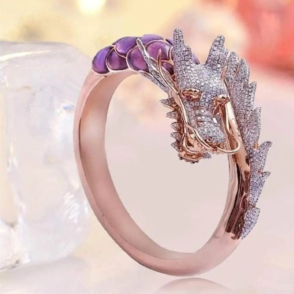 Faucet Diamond Ring Female Dragon Animal Ring Rose Engagement Women's Retro Ring Wedding Ring Attendance Banquet Gold X6c4
Faucet Diamond Ring Female Dragon Animal Ring Rose Engagement Women's Retro Ring Wedding Ring Attendance Banquet Gold X6c4