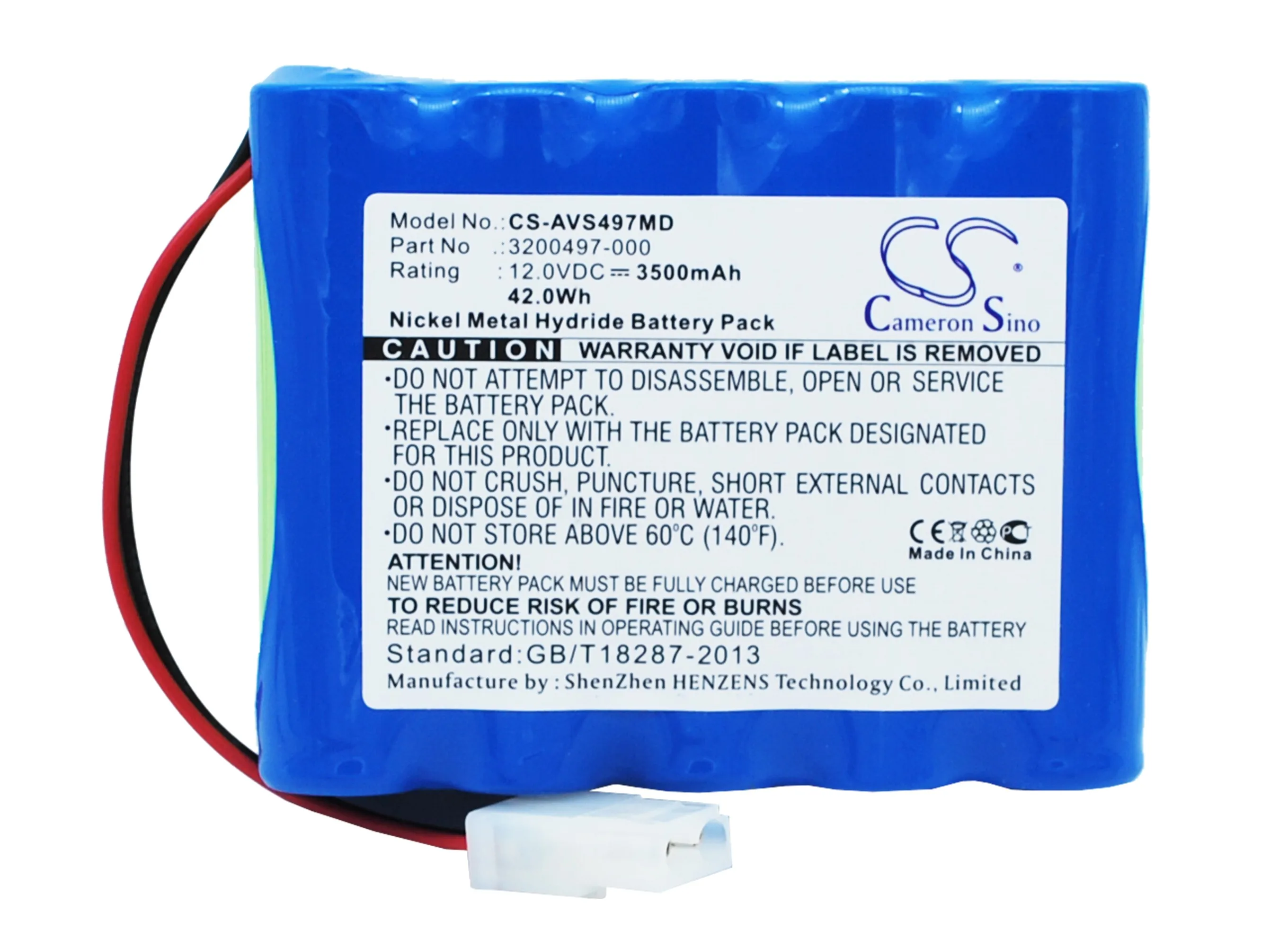 CS 3500mAh / 42.00Wh battery for CareFusion 16048 Ventilator, Ventilator 16048, 21542
CS 3500mAh / 42.00Wh battery for CareFusion 16048 Ventilator, Ventilator 16048, 21542