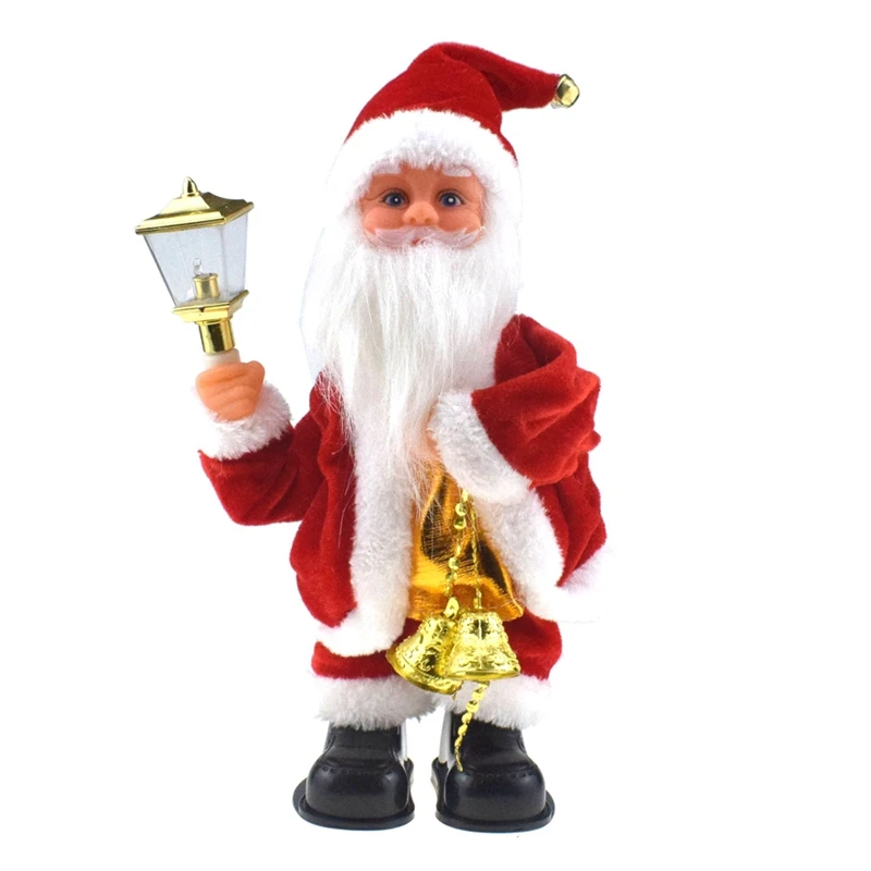

1 PCS Novelty Shaking Lights And Bells Santa Claus Doll Electric Swing Santa Claus Day Toys With Music