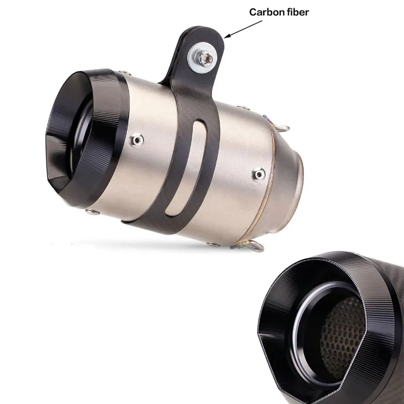 51mm Motorcyle Exhaust Pipe Carbon Fiber Exhaust Silencer With Catalyst For Z900 Z1000 S1000RR GSXR750 R6
51mm Motorcyle Exhaust Pipe Carbon Fiber Exhaust Silencer With Catalyst For Z900 Z1000 S1000RR GSXR750 R6