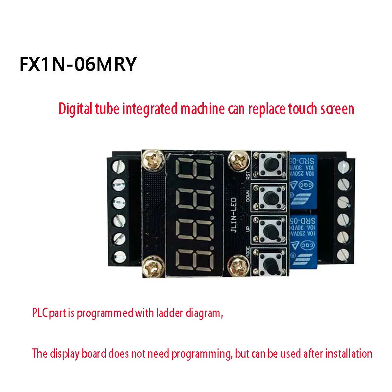 FX1N-06MRY domestic PLC digital tube integrated machine trigger delay relay module
FX1N-06MRY domestic PLC digital tube integrated machine trigger delay relay module