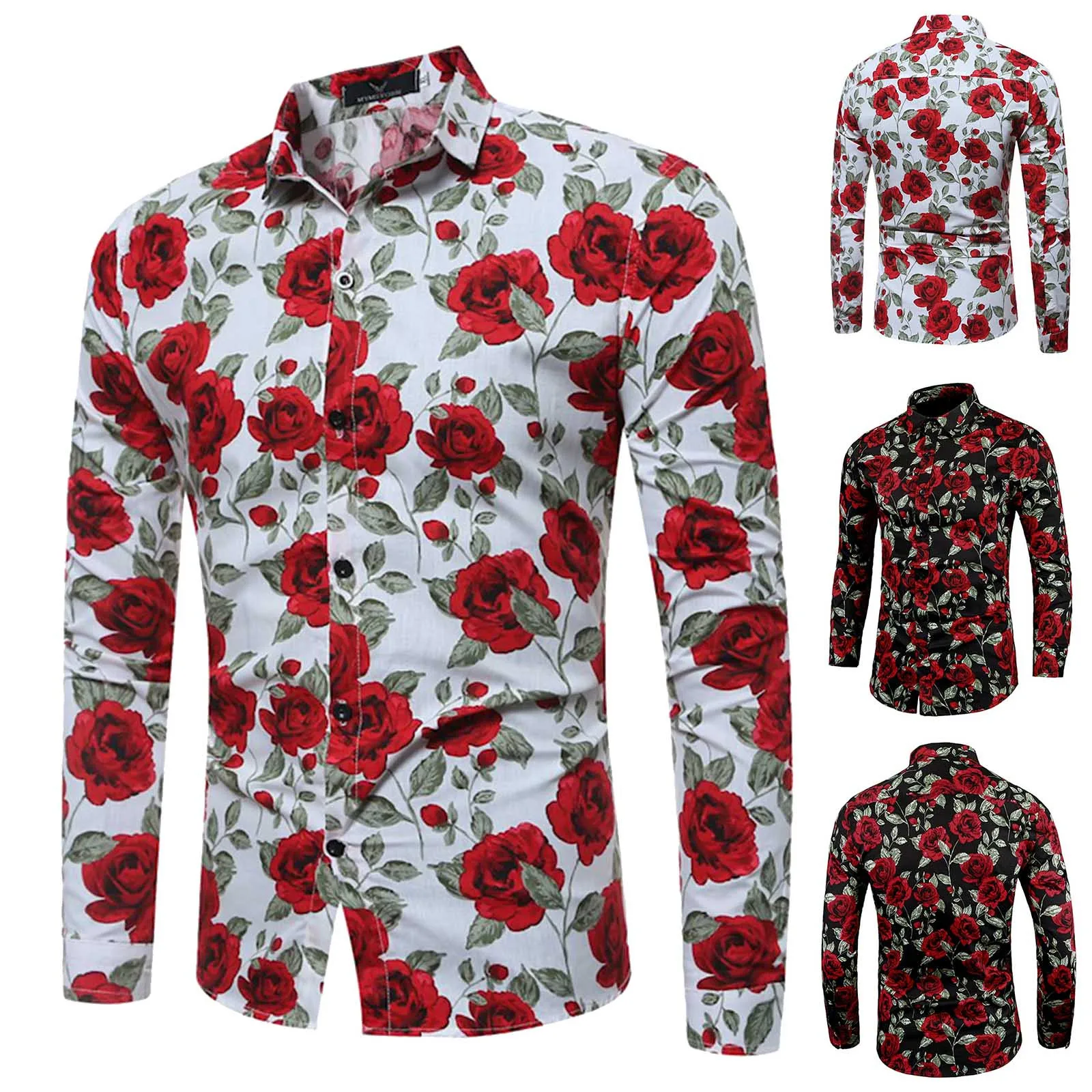 Men's Floral Printed Top Shirts Matching Turndown Collar Long Sleeve Button Top Casual Casual White shirt social dress shirts
Men's Floral Printed Top Shirts Matching Turndown Collar Long Sleeve Button Top Casual Casual White shirt social dress shirts