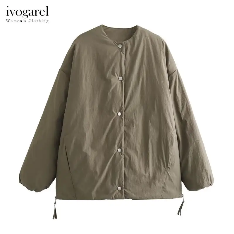 

Ivogarel Water-Repellent Puffer Jacket Women's Chic Winter Warm Jacket Coat Ladies Long Sleeves Outer Inner Elasticated Cuffs