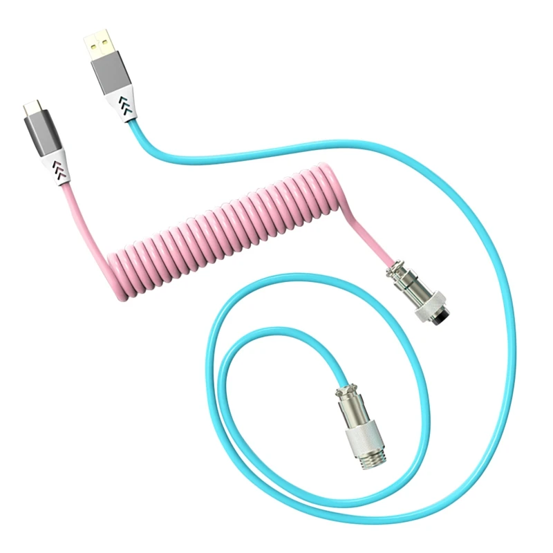 

Type-C Mechanical Keyboard Cable Aviation Plug-In Cable Detachable Stretch Type-C To USB Keyboard Data Cable 2.2M