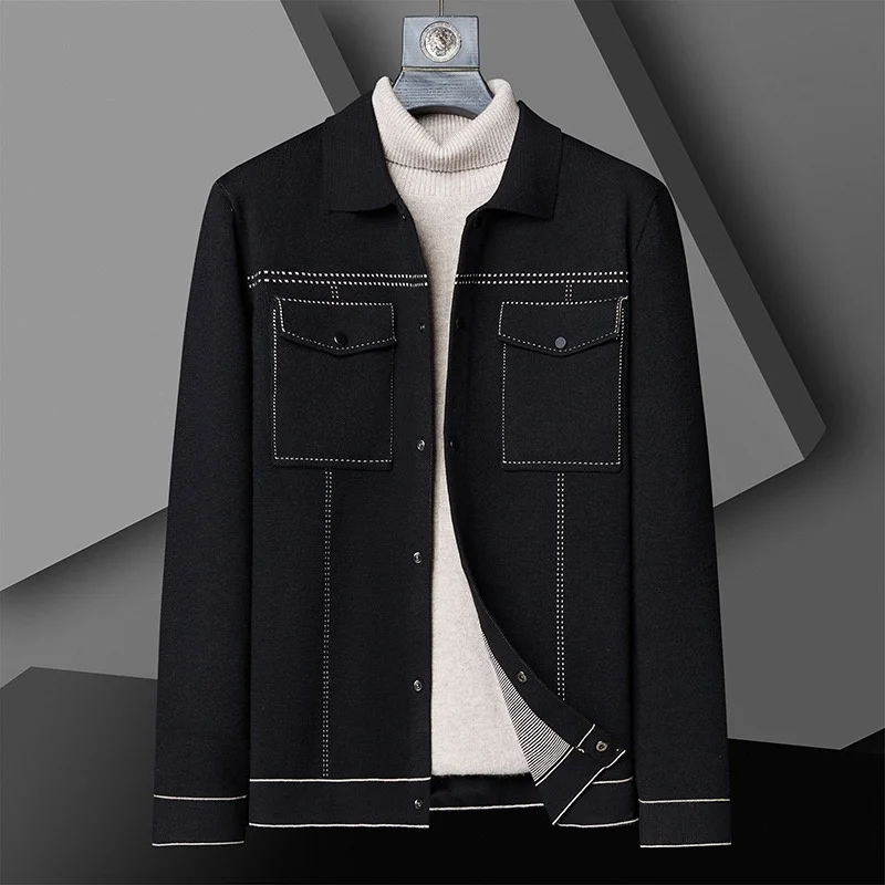Luxury high-quality fashionable jacquard design knitted cardigan men's spring and autumn casual lapel jacket sweater coat men
Luxury high-quality fashionable jacquard design knitted cardigan men's spring and autumn casual lapel jacket sweater coat men