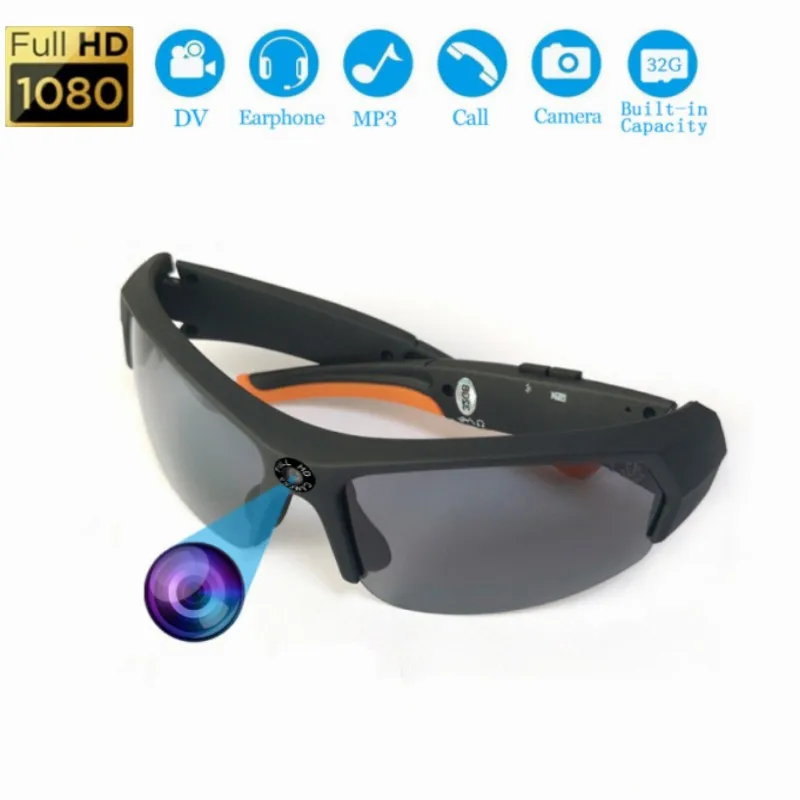 

Wearable Mini Camera MP3 Bluetooth Wireless Camcorder 1080P Video Recording Smart Eye Glasses Outdoor Bicycle Sport DV Cameras