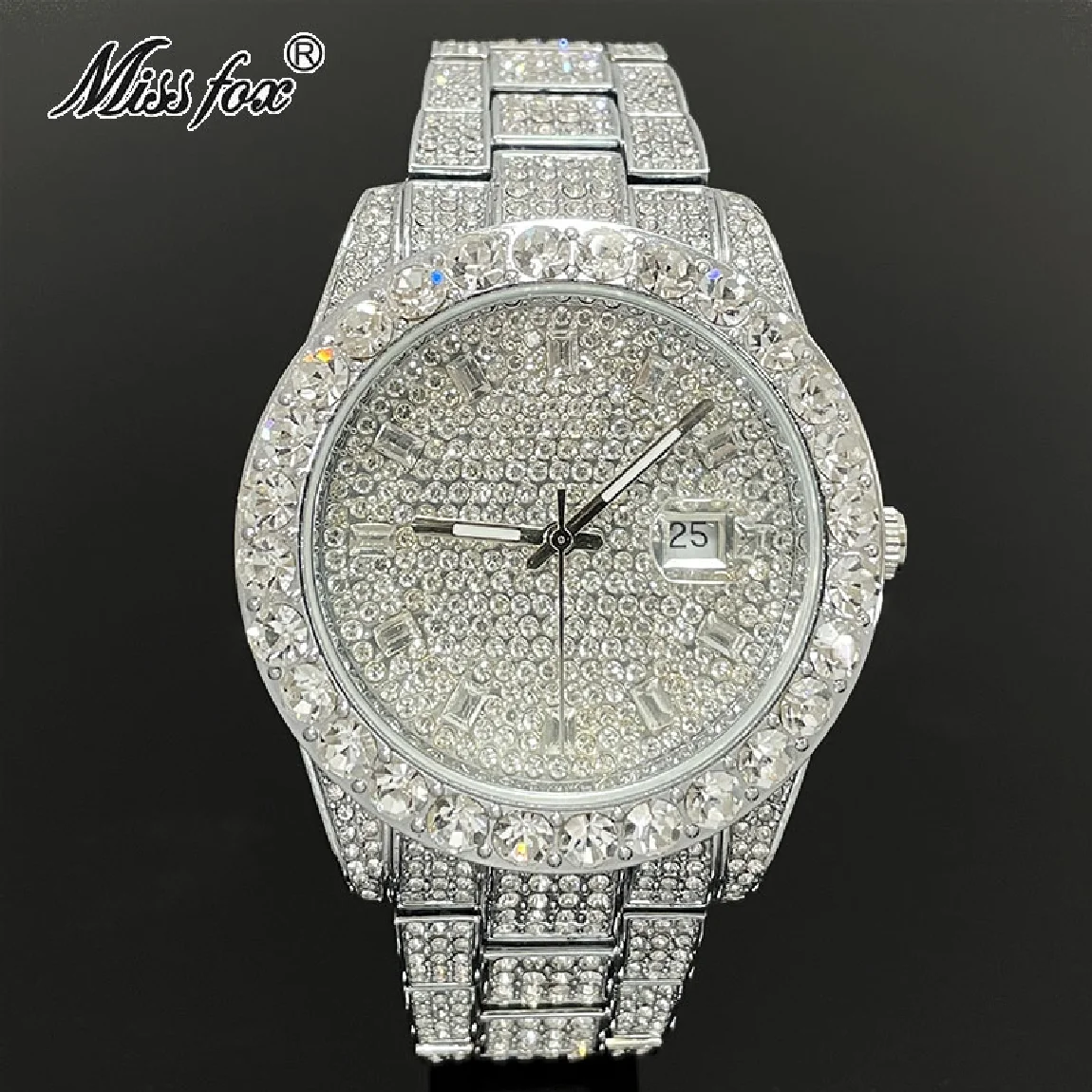 MISSFOX Luxury Mens Watches Hip Hop Brand Fashion Quartz Wristwatches Iced Out Diamond Waterproof Clock Male Free Shipping Reloj
MISSFOX Luxury Mens Watches Hip Hop Brand Fashion Quartz Wristwatches Iced Out Diamond Waterproof Clock Male Free Shipping Reloj