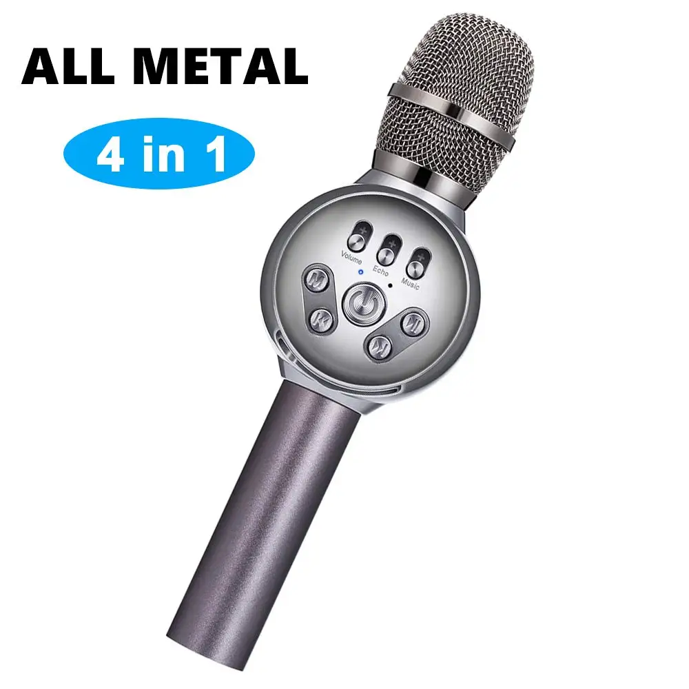 Wireless Karaoke Microphone, 4-in-1 Portable Handheld Karaoke Mic Karaoke Player Home Party Birthday Speaker Machine with Multi-
Wireless Karaoke Microphone, 4-in-1 Portable Handheld Karaoke Mic Karaoke Player Home Party Birthday Speaker Machine with Multi-