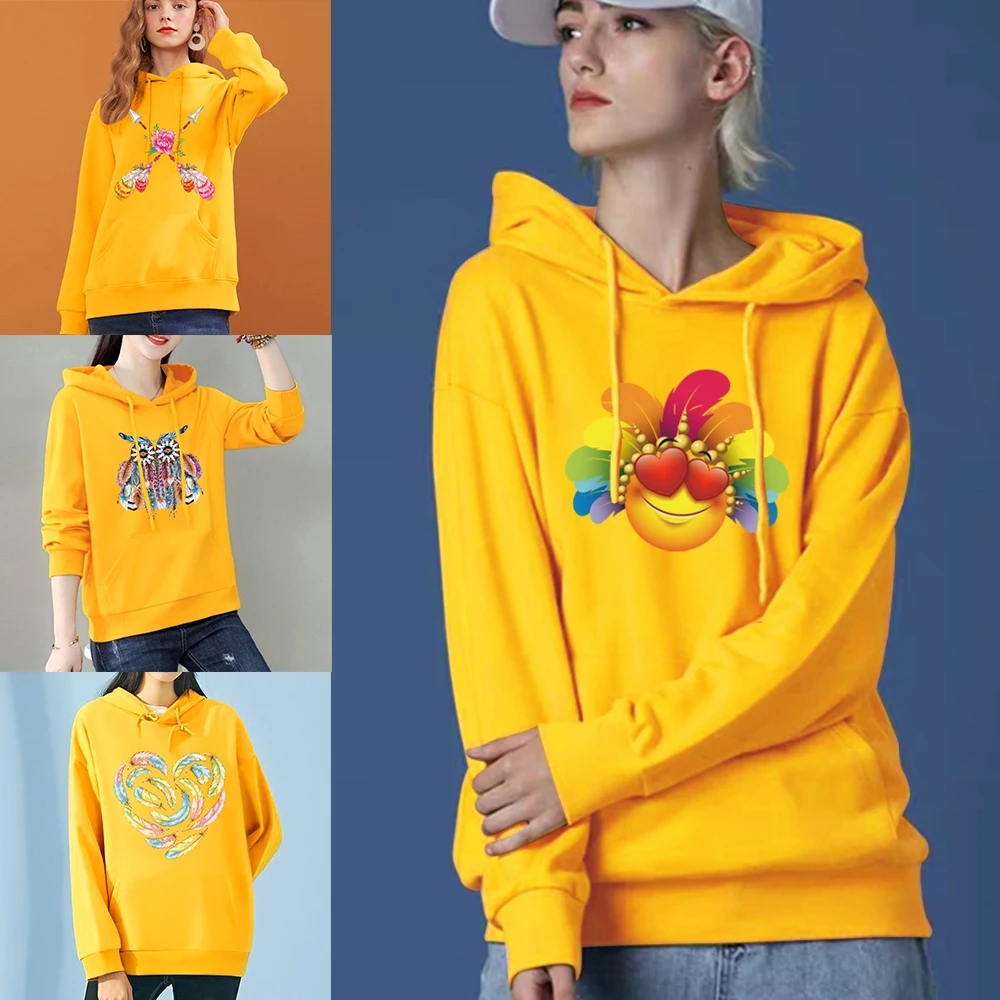 Women Fashion Hoodies Pullover Long Sleeve Loose Hoodie Teenagers Spring Autumn Feather Print Sweatshirt Comfortable Streetwear
Women Fashion Hoodies Pullover Long Sleeve Loose Hoodie Teenagers Spring Autumn Feather Print Sweatshirt Comfortable Streetwear