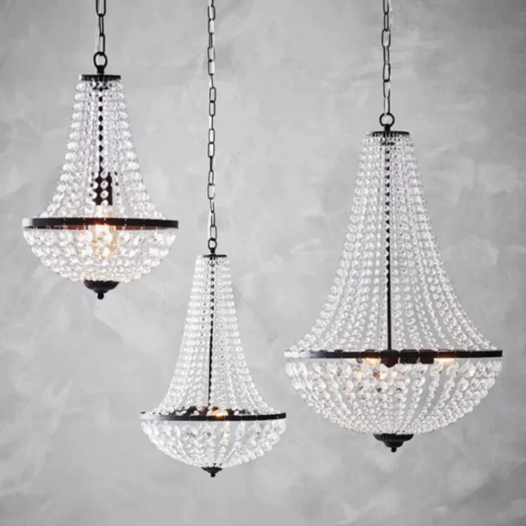 Lamp Crystal Chandelier Retro living Room lighting Dining room simple crystal fixtures
Lamp Crystal Chandelier Retro living Room lighting Dining room simple crystal fixtures