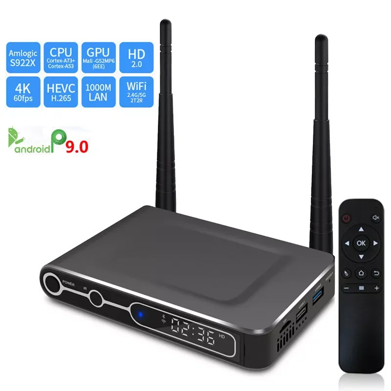 NEW IN Amlogic S922X 9.0 Smart Tv Box DDR4 4GB 32GB Bluetooth4.2 2.4G+5G Wifi 1000M Lan Tv Set Top Box VS X3PLUS
NEW IN Amlogic S922X 9.0 Smart Tv Box DDR4 4GB 32GB Bluetooth4.2 2.4G+5G Wifi 1000M Lan Tv Set Top Box VS X3PLUS