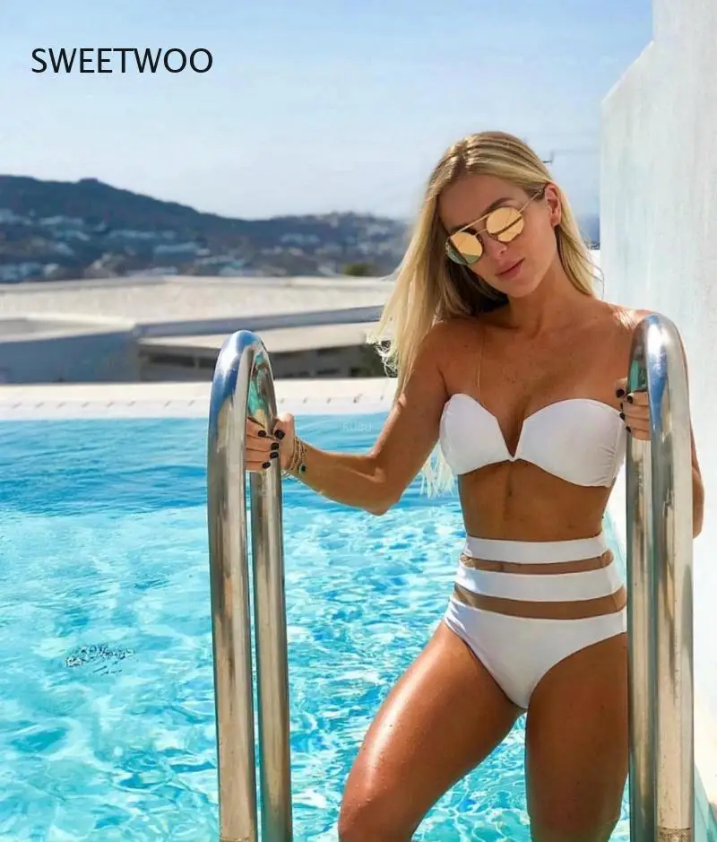 2022 Summer Women's Fashion New Sexy High Waist Bikini Mesh Swimsuit Off Shoulder Bikini Set Solid Color Swimsuit Beachwear
2022 Summer Women's Fashion New Sexy High Waist Bikini Mesh Swimsuit Off Shoulder Bikini Set Solid Color Swimsuit Beachwear