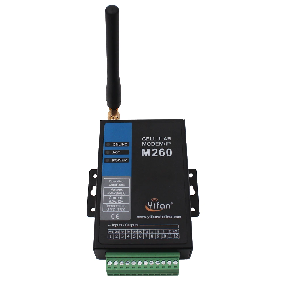 Поддержка B4 B28 M260 Dual RS232 Industrial 3G 4G LTE модем со слотом для sim-карты
Поддержка B4 B28 M260 Dual RS232 Industrial 3G 4G LTE модем со слотом для sim-карты