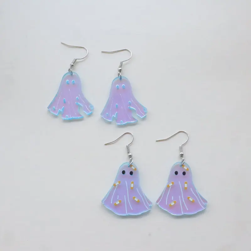 Laser Cut Acrylic Ghost Halloween Earrings For Women Fashion Color Changing Irregualr Cartoon Drop Earrings Party
Laser Cut Acrylic Ghost Halloween Earrings For Women Fashion Color Changing Irregualr Cartoon Drop Earrings Party
