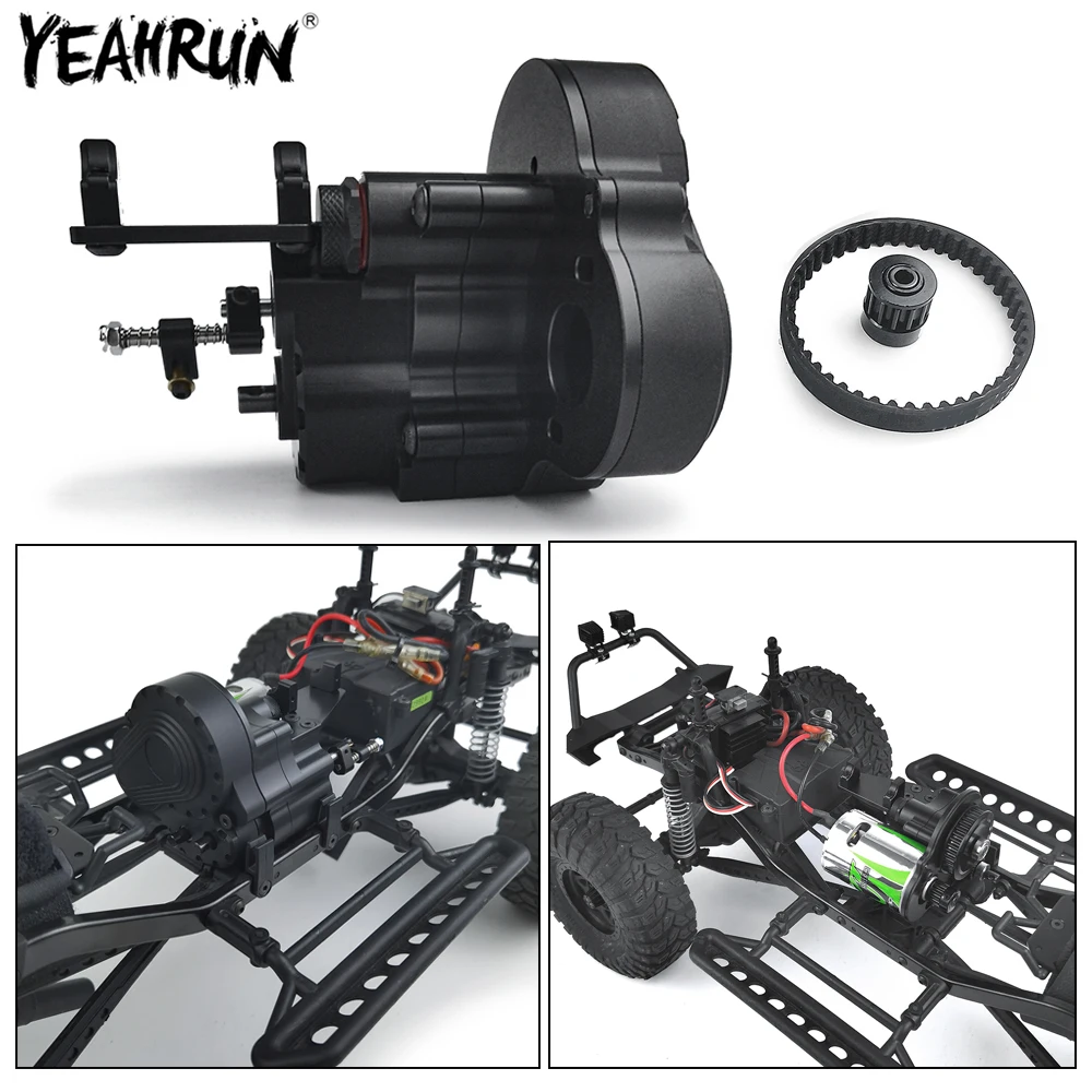 YEAHRUN Metal 2 Speed Reverse Gearbox & Transmission Belt For 1/10 Axial SCX10 Wrangler Wraith 90048 RC Crawler Car Parts
YEAHRUN Metal 2 Speed Reverse Gearbox & Transmission Belt For 1/10 Axial SCX10 Wrangler Wraith 90048 RC Crawler Car Parts
