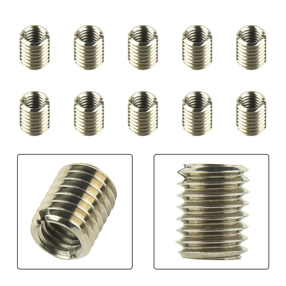 10/20pcs Threaded Reducer Inserts Kit Inner M6X1.0 Outer M8X1.25 Length 10MM Male Female Nut Stainless Steel Thread Reducer
10/20pcs Threaded Reducer Inserts Kit Inner M6X1.0 Outer M8X1.25 Length 10MM Male Female Nut Stainless Steel Thread Reducer