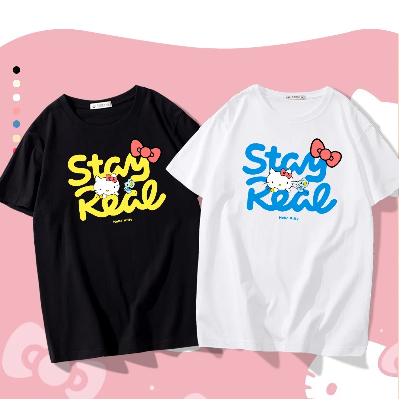 Sanrios Kawaii Cute Cartoon Hello Kitty Short-Sleeved Anime Peripheral Clothes Cotton T-Shirt Top Birthday Gift
Sanrios Kawaii Cute Cartoon Hello Kitty Short-Sleeved Anime Peripheral Clothes Cotton T-Shirt Top Birthday Gift