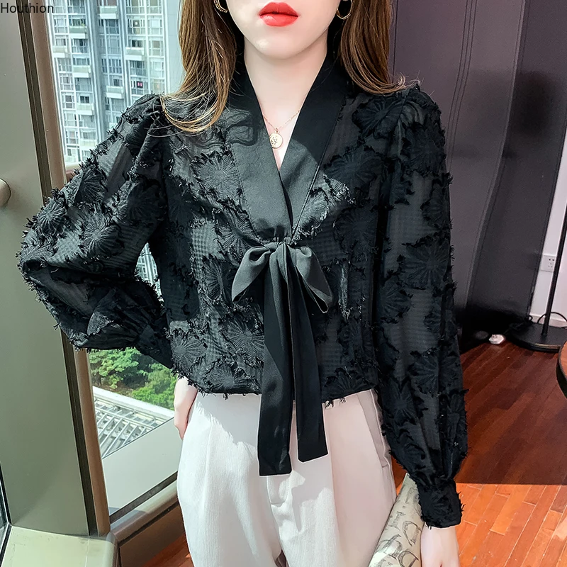 Summer New Women's Blouses V-neck Shirt Long Sleeve Top Girl Chiffon Casual Fashion Spring Female Clothing
Summer New Women's Blouses V-neck Shirt Long Sleeve Top Girl Chiffon Casual Fashion Spring Female Clothing