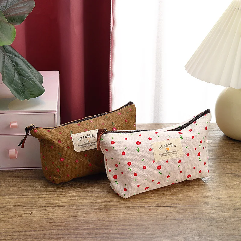 1pc Pencil Case Cosmetic Makeup Bag Flower Floral Canvas Multi-functional Stationery Coin Purse for Office Cute School Supplies
1pc Pencil Case Cosmetic Makeup Bag Flower Floral Canvas Multi-functional Stationery Coin Purse for Office Cute School Supplies