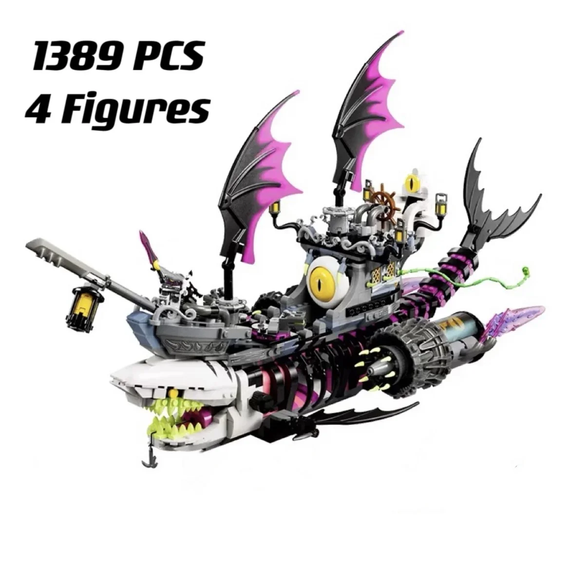 2023 New 71469 Dream Nightmare Shark Ship Building Blocks Toy Set Ship Monster Vehicle Toy for Creative Play Gift for Kids
2023 New 71469 Dream Nightmare Shark Ship Building Blocks Toy Set Ship Monster Vehicle Toy for Creative Play Gift for Kids