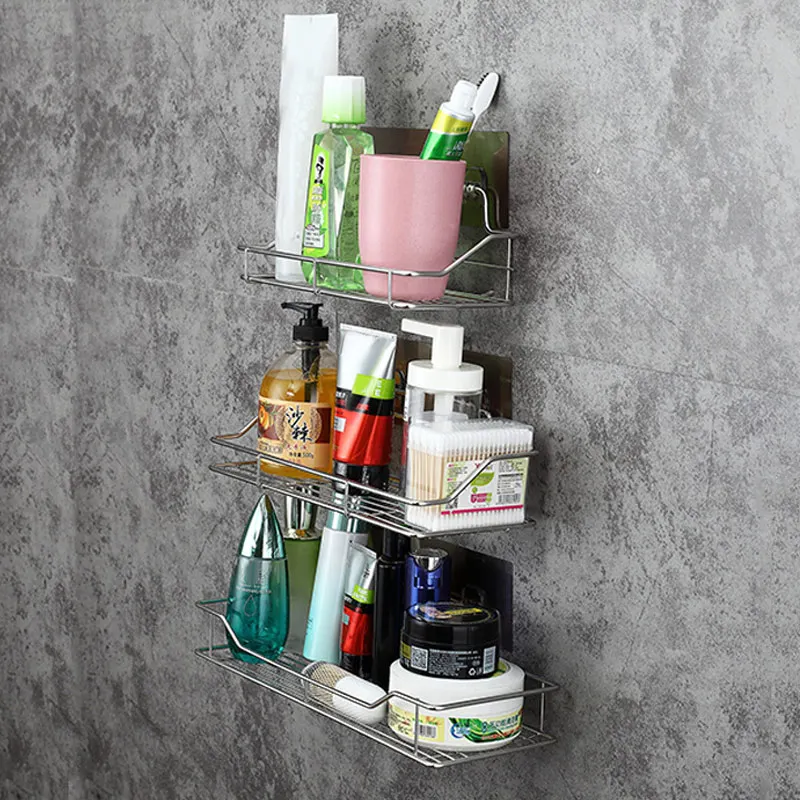 Stainless Steel Bathroom Kitchen Shelf Storage Adhesive Basket Punch Free Storage Shelf Storage Waterproof Anti-rust XH8Z
Stainless Steel Bathroom Kitchen Shelf Storage Adhesive Basket Punch Free Storage Shelf Storage Waterproof Anti-rust XH8Z