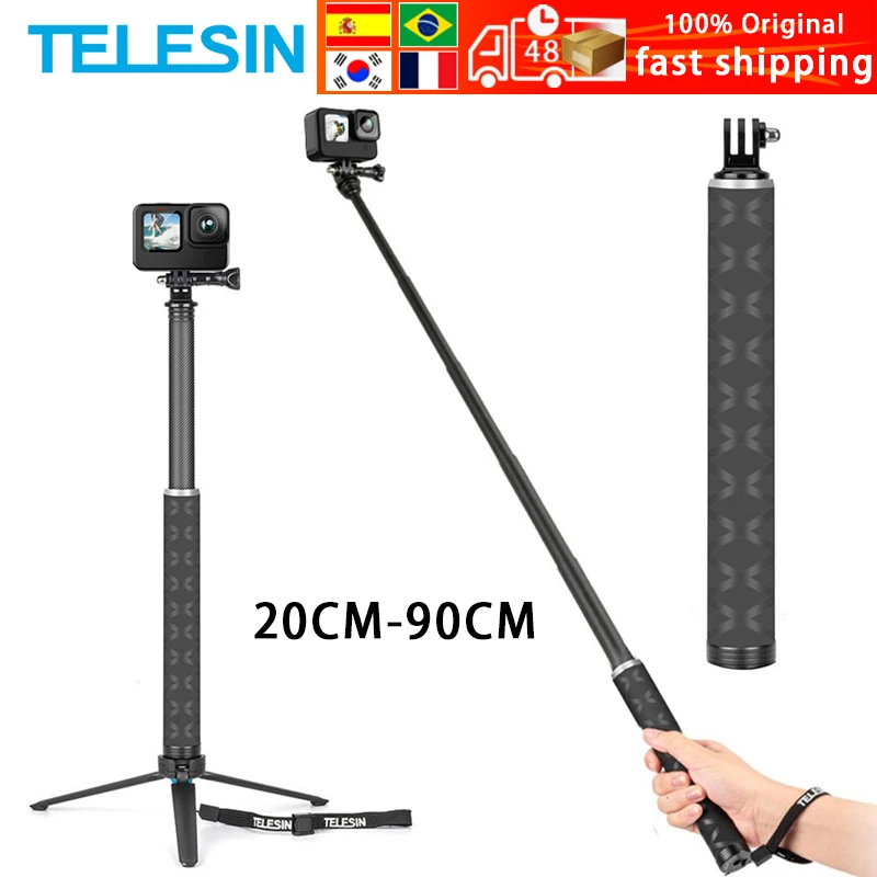 Селфи-палка TELESIN из углеродного волокна и алюминиевого сплава для GoPro Insta360 iOS Android Phone 35 дюймов
Селфи-палка TELESIN из углеродного волокна и алюминиевого сплава для GoPro Insta360 iOS Android Phone 35 дюймов