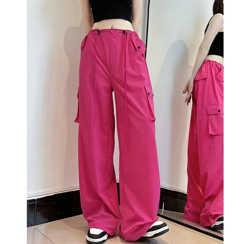 Women Y2K Cargo Pants Casual Harajuku Low Waist Drawstring Sweatpant Solid Drawstring Parachute Trousers Oversized Pants Jogger
Women Y2K Cargo Pants Casual Harajuku Low Waist Drawstring Sweatpant Solid Drawstring Parachute Trousers Oversized Pants Jogger