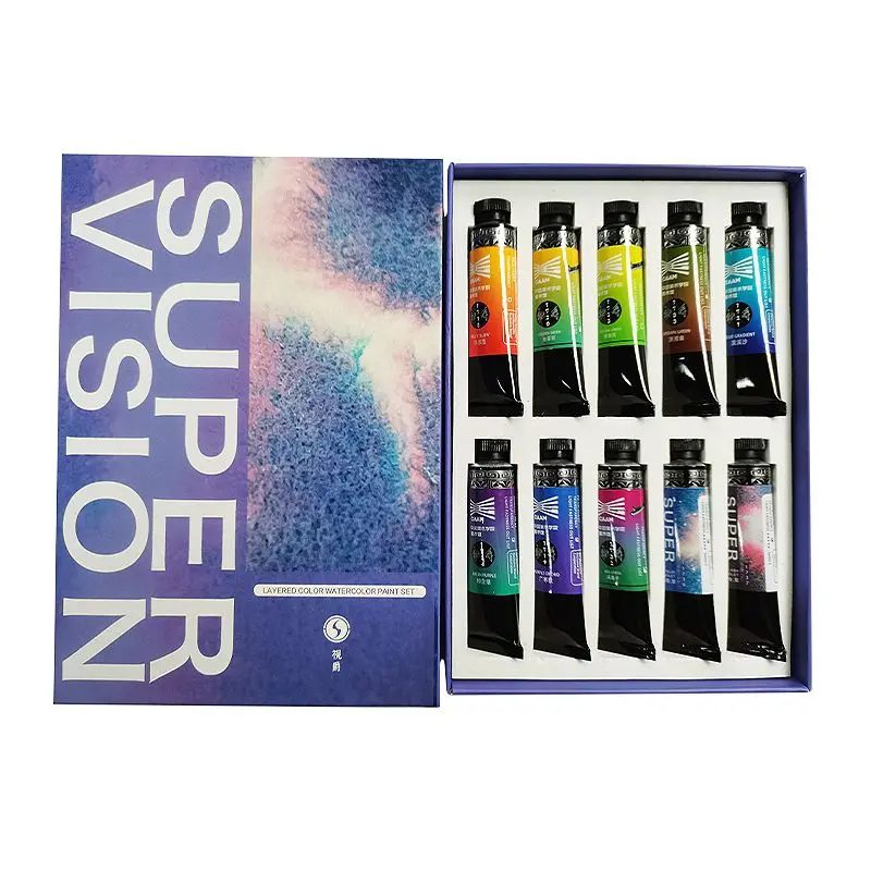 15ml 10Colors Layered Color Watercolor Paint Tube Set Master-level Water Color for Painting Drawing Art Suppliers
15ml 10Colors Layered Color Watercolor Paint Tube Set Master-level Water Color for Painting Drawing Art Suppliers