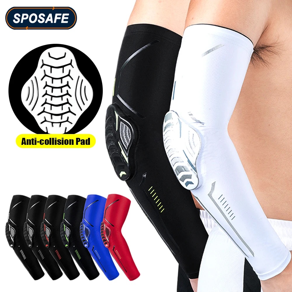 

1Pair Sports Crashproof Compression Elbow Brace Pads Breathable Arm Protector Sleeves for Cycling Basketball Football Volleyball