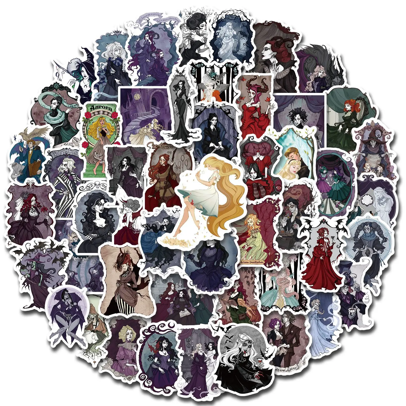 50 black fairy tale series stickers dark personality decorative stickers notebook hand account mobile phone shell stickers
50 black fairy tale series stickers dark personality decorative stickers notebook hand account mobile phone shell stickers