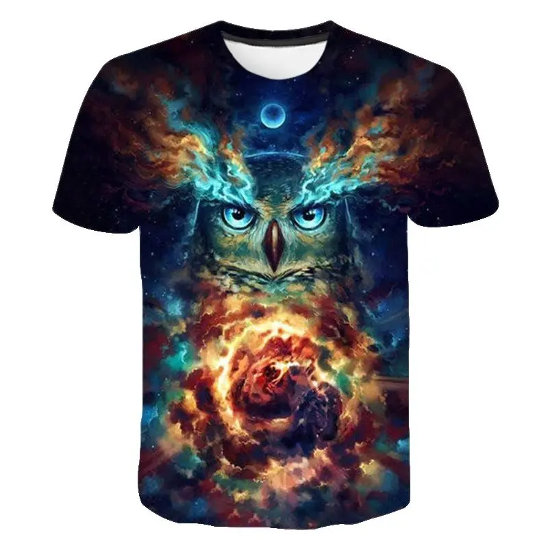 2022 New T-shirt Men's Owl Print Short-sleeved Casual Fashion Loose Top Summer T Shirt 6xl
2022 New T-shirt Men's Owl Print Short-sleeved Casual Fashion Loose Top Summer T Shirt 6xl