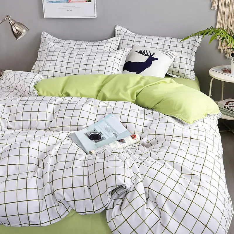 Cartoon Bedding Set Fitted Sheet Kawaii Duvet Cover Pillowcase Grid Bed Linen Flowers Bedroom Bedclothes Cute Bed Set
Cartoon Bedding Set Fitted Sheet Kawaii Duvet Cover Pillowcase Grid Bed Linen Flowers Bedroom Bedclothes Cute Bed Set