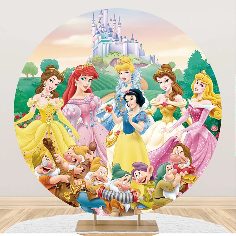 Disney Princess Snow White Circle Background Castle Birthday Party Decoration Banner Round Photography Backdrop Photo Studio
Disney Princess Snow White Circle Background Castle Birthday Party Decoration Banner Round Photography Backdrop Photo Studio