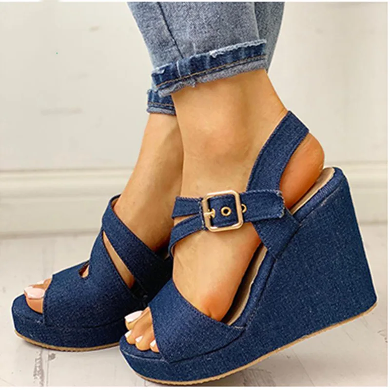 Women Wedges Sandals Summer Blue Platform Sandals Women Casual Shoes High Heel Sandalias
Women Wedges Sandals Summer Blue Platform Sandals Women Casual Shoes High Heel Sandalias