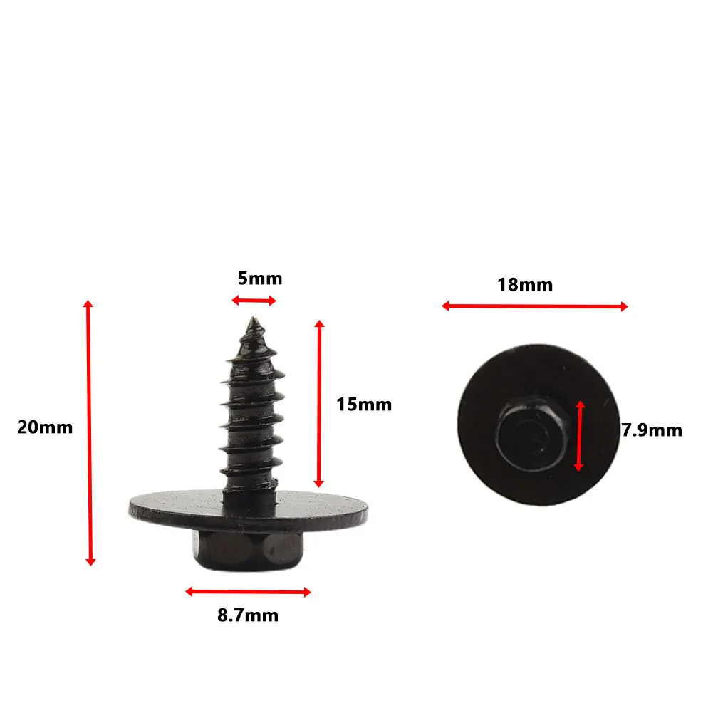 Under Cover Retainers Screw Bolt 50pcs Accessories Fender Liner Metal Parts 07147129160 Screw Durable Practical
Under Cover Retainers Screw Bolt 50pcs Accessories Fender Liner Metal Parts 07147129160 Screw Durable Practical