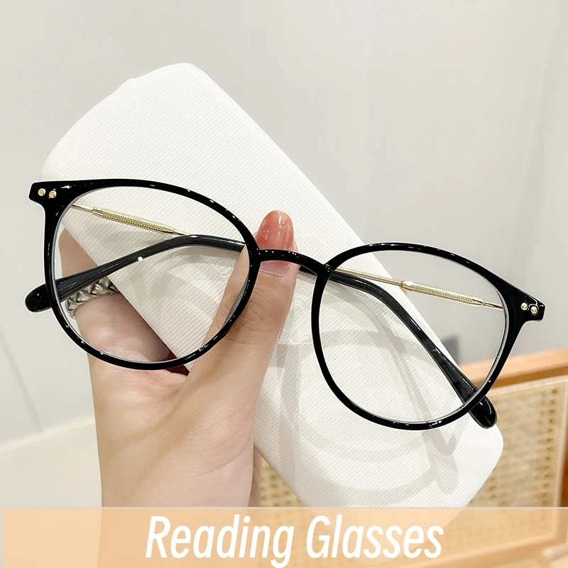 

New Trend Oval Frame Presbyopia Eyeglasses Vintage Ultra Light Unisex Reading Glasses Blue Light Blocking Far Sight Eyewear