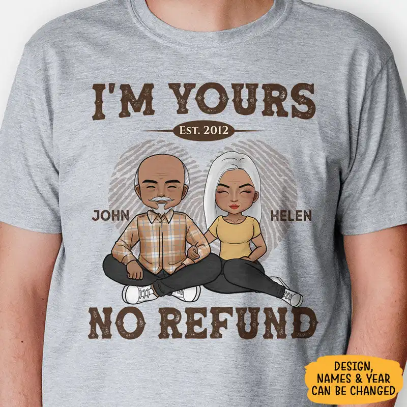 Graphic Cotton T Shirts Print I'm Yours No Refund, Personalized Unisex Short Sleeve Shirt, Anniversary Gifts For Couple
Graphic Cotton T Shirts Print I'm Yours No Refund, Personalized Unisex Short Sleeve Shirt, Anniversary Gifts For Couple