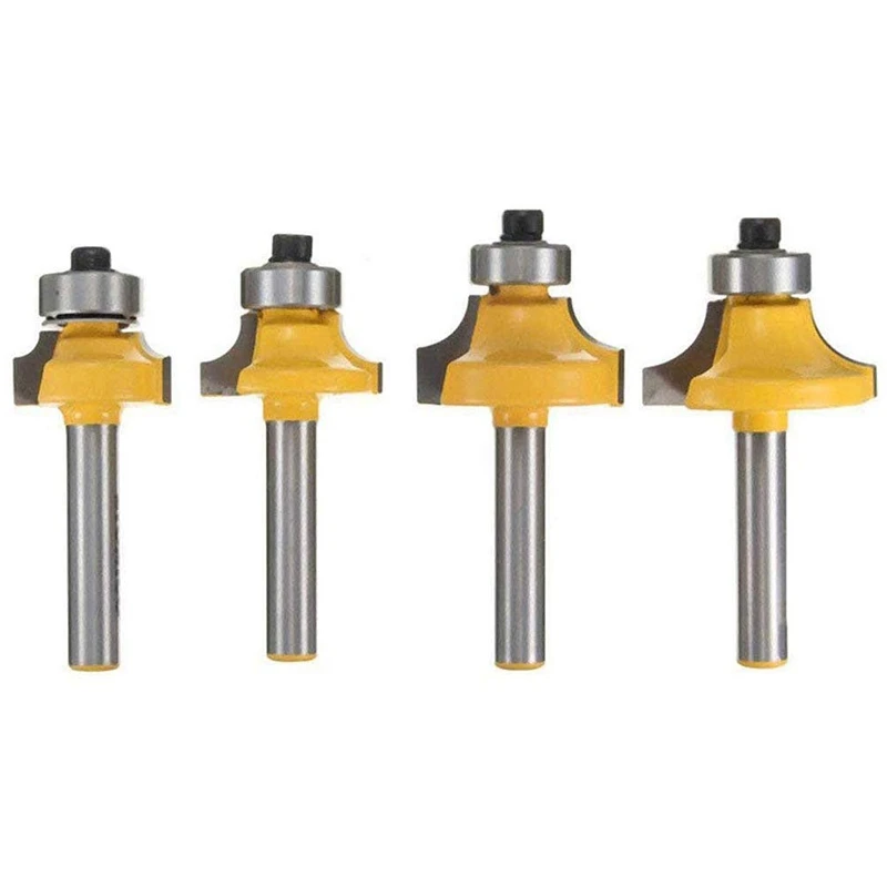 4Pcs 1/4 Inch Shank Round over Router Bits Corner Rounding Edge-Forming Edging Tool Set 5/16 Inch 3/16 Inch 1/4 Inch 1/8 Inch
4Pcs 1/4 Inch Shank Round over Router Bits Corner Rounding Edge-Forming Edging Tool Set 5/16 Inch 3/16 Inch 1/4 Inch 1/8 Inch