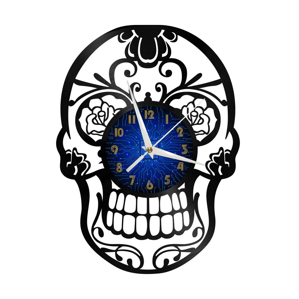 Skull Pattern Vinyl Wall Clock, Vinyl Record Clock Wall Art Silent & Non-ticking
Skull Pattern Vinyl Wall Clock, Vinyl Record Clock Wall Art Silent & Non-ticking