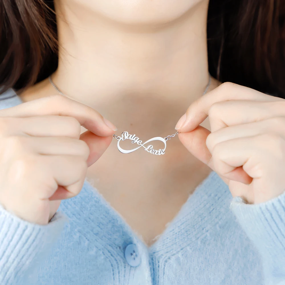 Personalized Names Infinity Necklace 1-4 names Available Stainless Steel Names Necklace Valentines Day Gift
Personalized Names Infinity Necklace 1-4 names Available Stainless Steel Names Necklace Valentines Day Gift