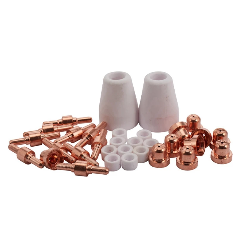 128Pcs For PT 31 LG-40 40A Standard Size Plasma Cutting Torch Cutter Consumables Extended Tip Nozzles Electrode
128Pcs For PT 31 LG-40 40A Standard Size Plasma Cutting Torch Cutter Consumables Extended Tip Nozzles Electrode