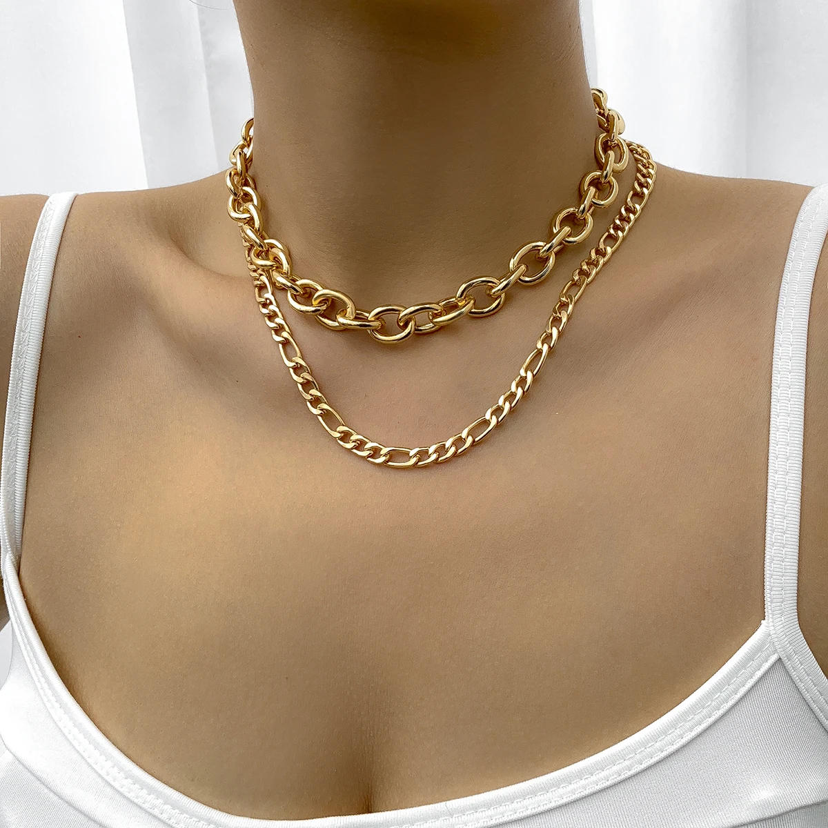 PuRui Minimalist Heavy Metal Large Cable Chain Necklace For Women Fashion Hip Hop Multilayer Chain Necklace Party Jewelry
PuRui Minimalist Heavy Metal Large Cable Chain Necklace For Women Fashion Hip Hop Multilayer Chain Necklace Party Jewelry