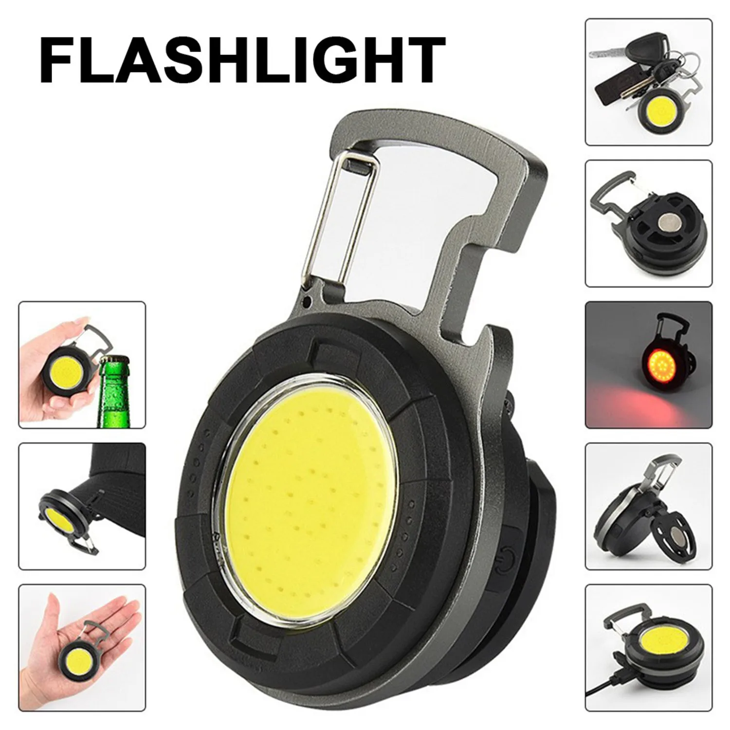 Portable Multi-function Cob Floodlight Outdoor Usb C Rechargeable Keychain Light Glare Mini Flashlight Screwdriver,strong Magnet
Portable Multi-function Cob Floodlight Outdoor Usb C Rechargeable Keychain Light Glare Mini Flashlight Screwdriver,strong Magnet